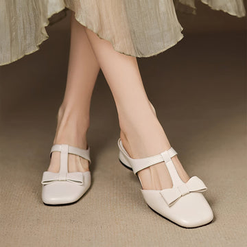 Jean - Mules Élégantes avec Nœud