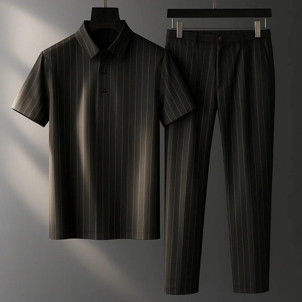 Donny - Ensemble Polo à Rayures Casual