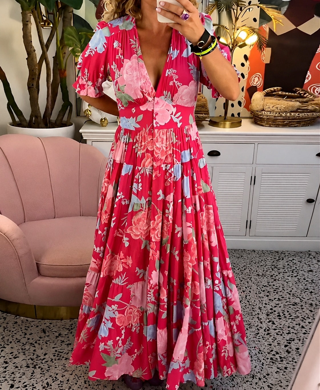 Emmie - Robe à Motifs Floraux Légère