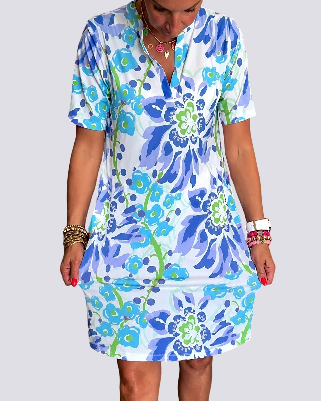 Pauline - Robe aux Motifs Floraux