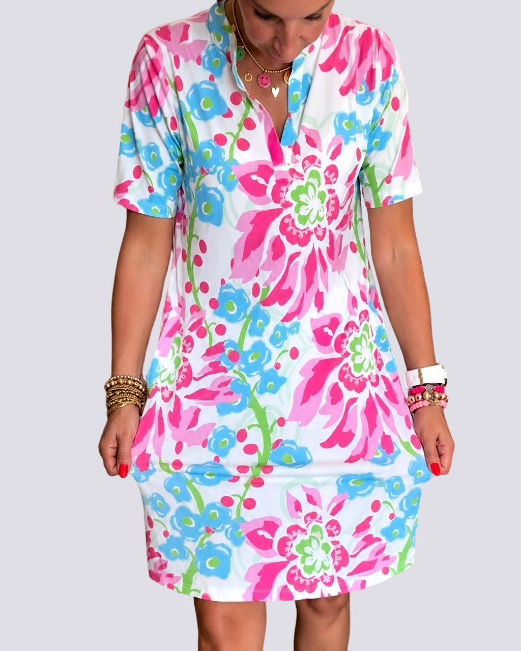 Pauline - Robe aux Motifs Floraux