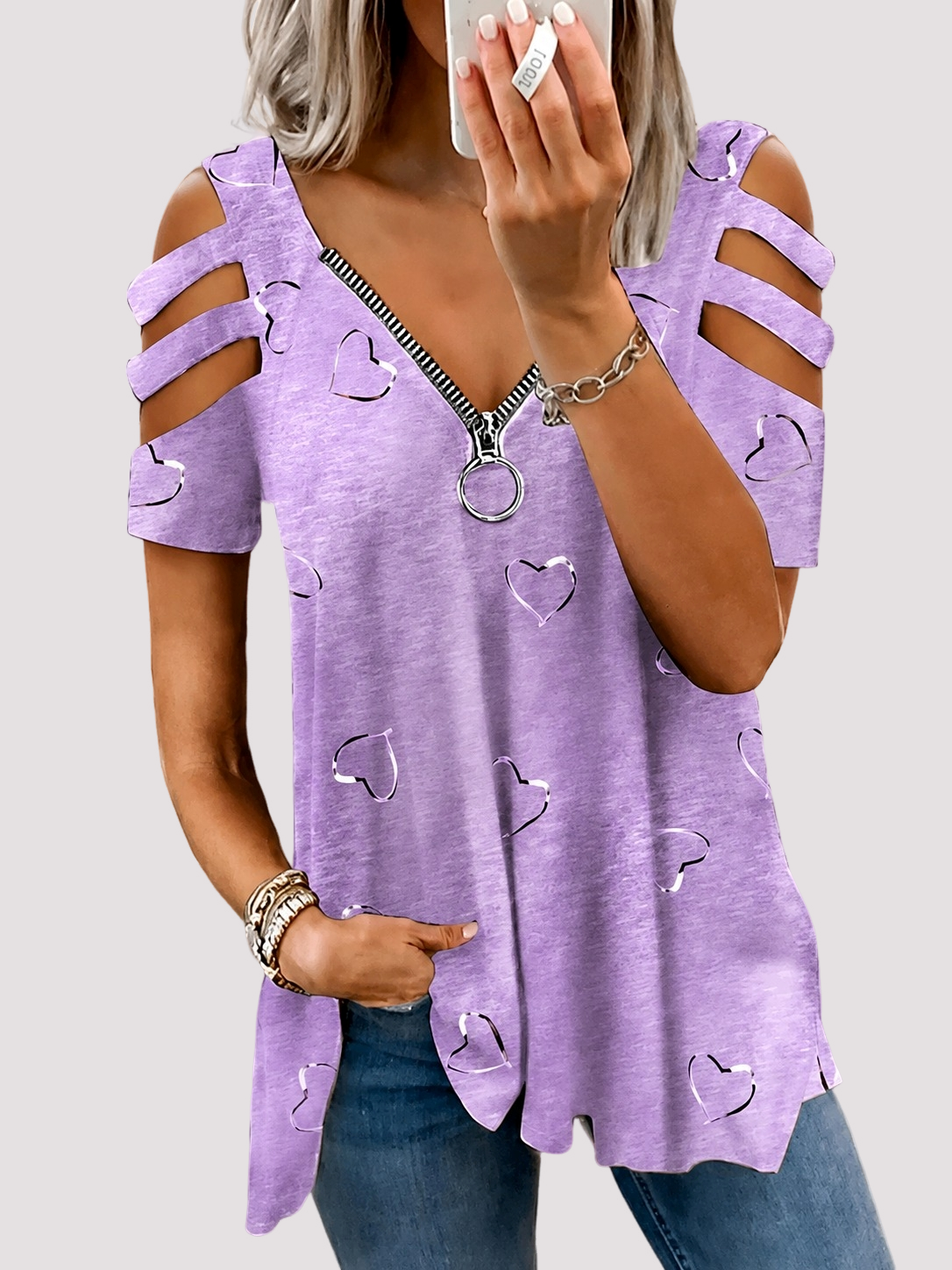 Saira - Chemise à Zip Élégant