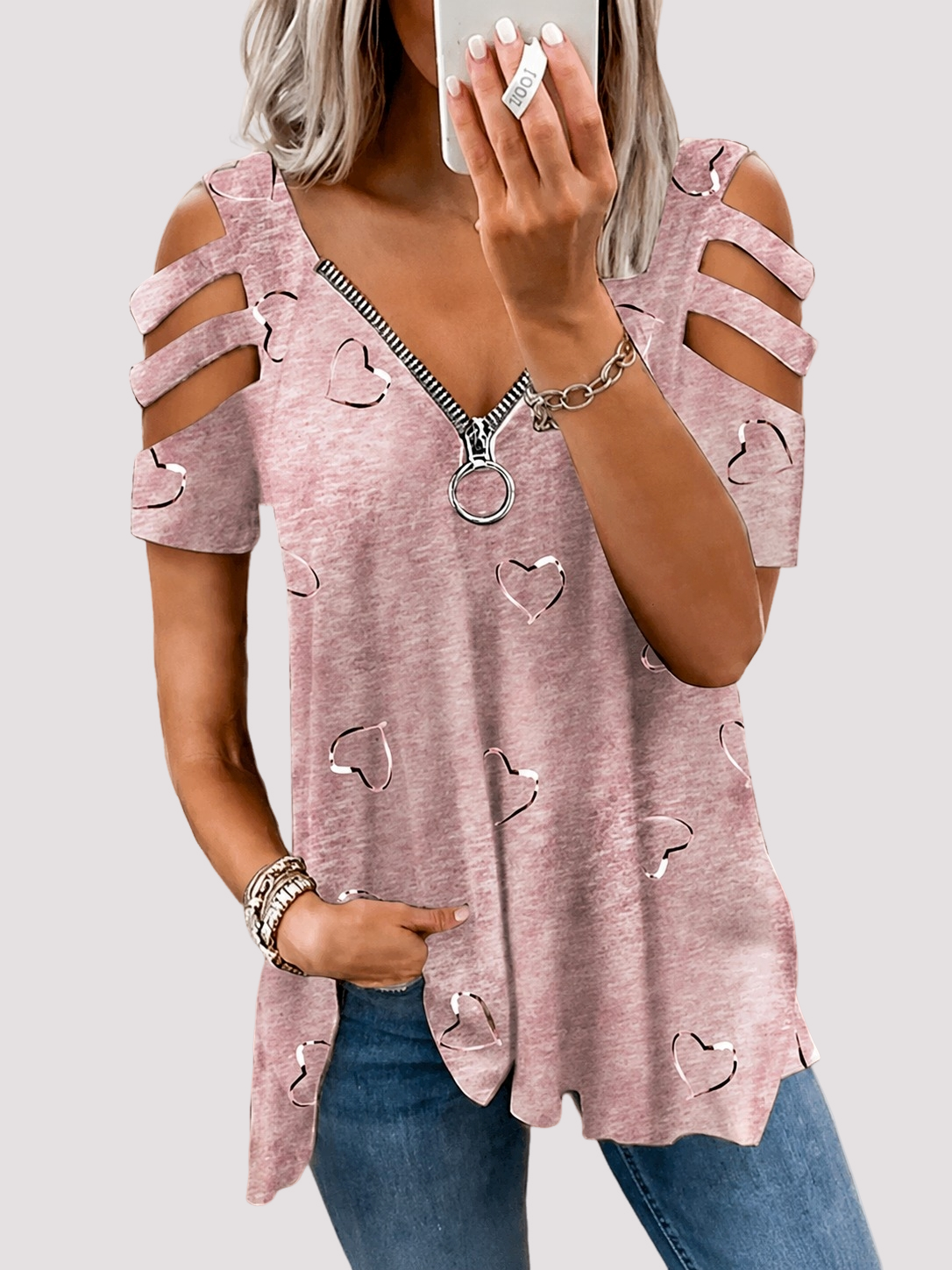 Saira - Chemise à Zip Élégant