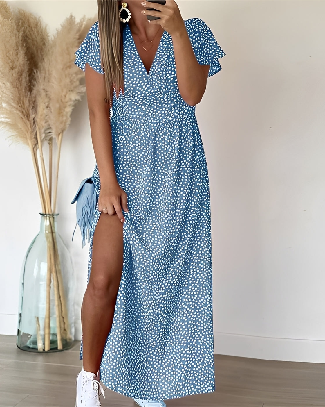 Tina - Robe Classique avec Fente