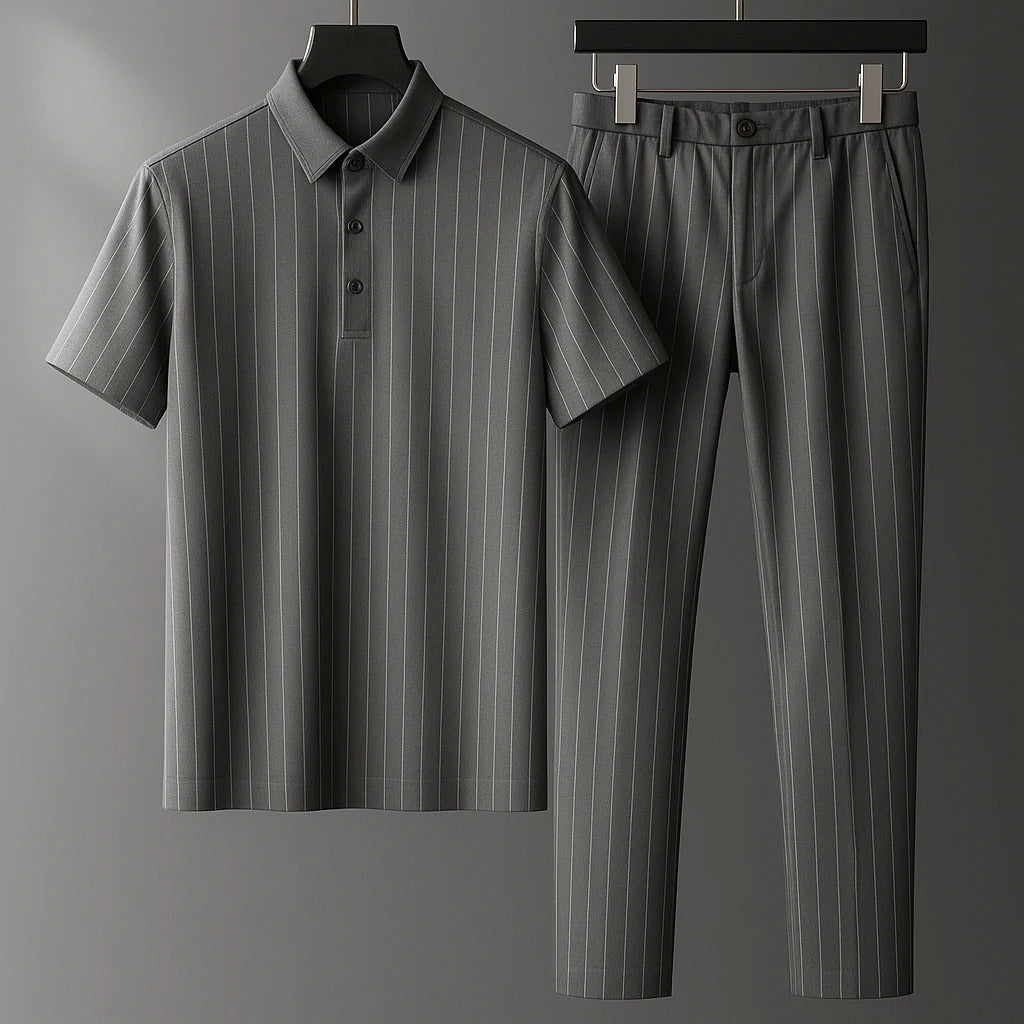 Donny - Ensemble Polo à Rayures Casual