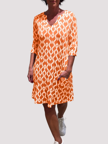 Jazmin - Robe Midi Ample avec Volants