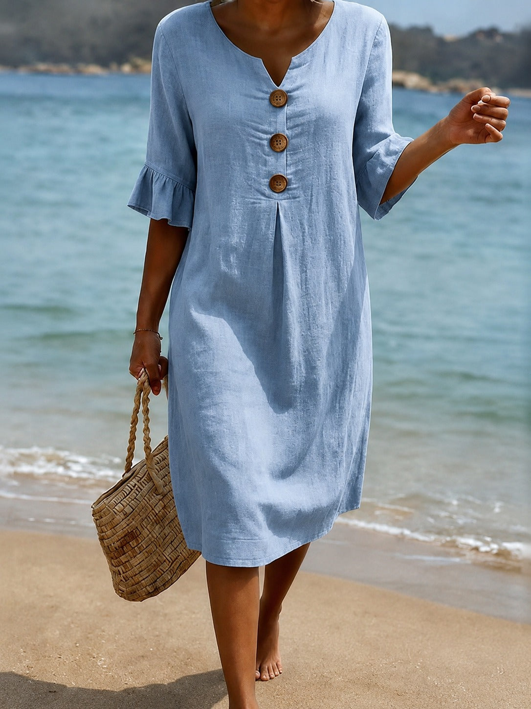 Deborah - Robe Élégante avec Manches à Volants