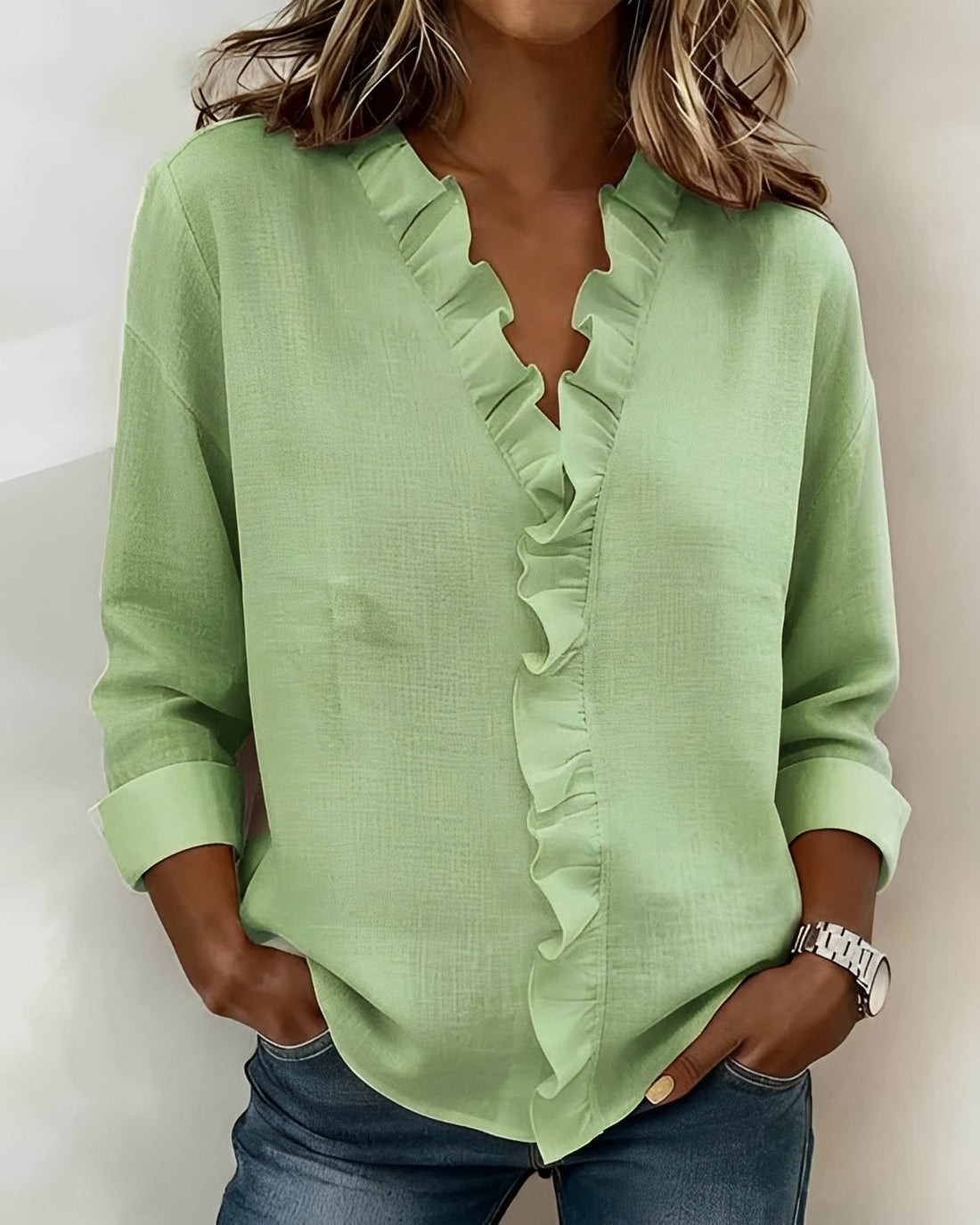 Samia - Élégante chemise à manches longues