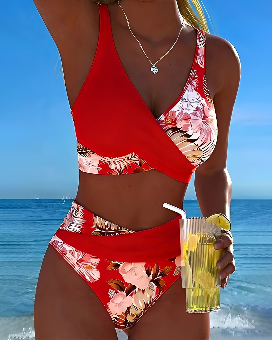 Eleri - Maillot de bain deux pièces à motif floral chic