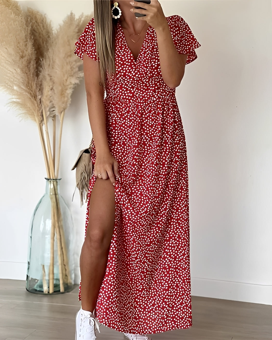 Tina - Robe Classique avec Fente