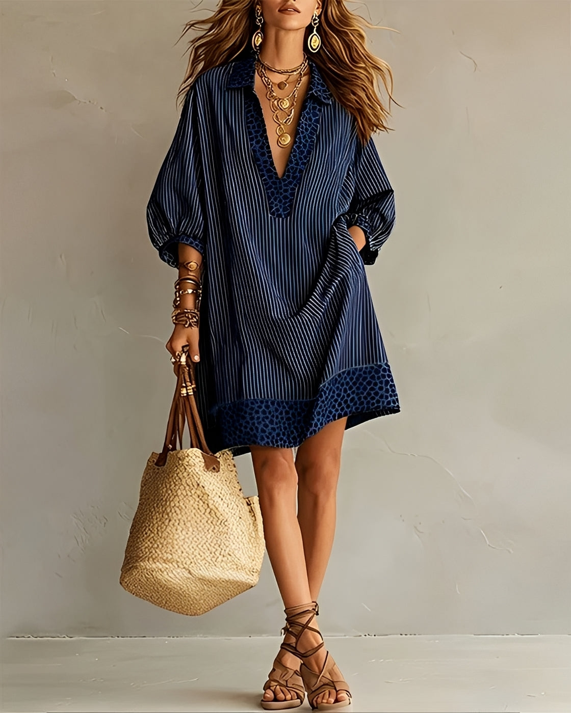 Abbie - Robe Élégante avec Panneaux Doux