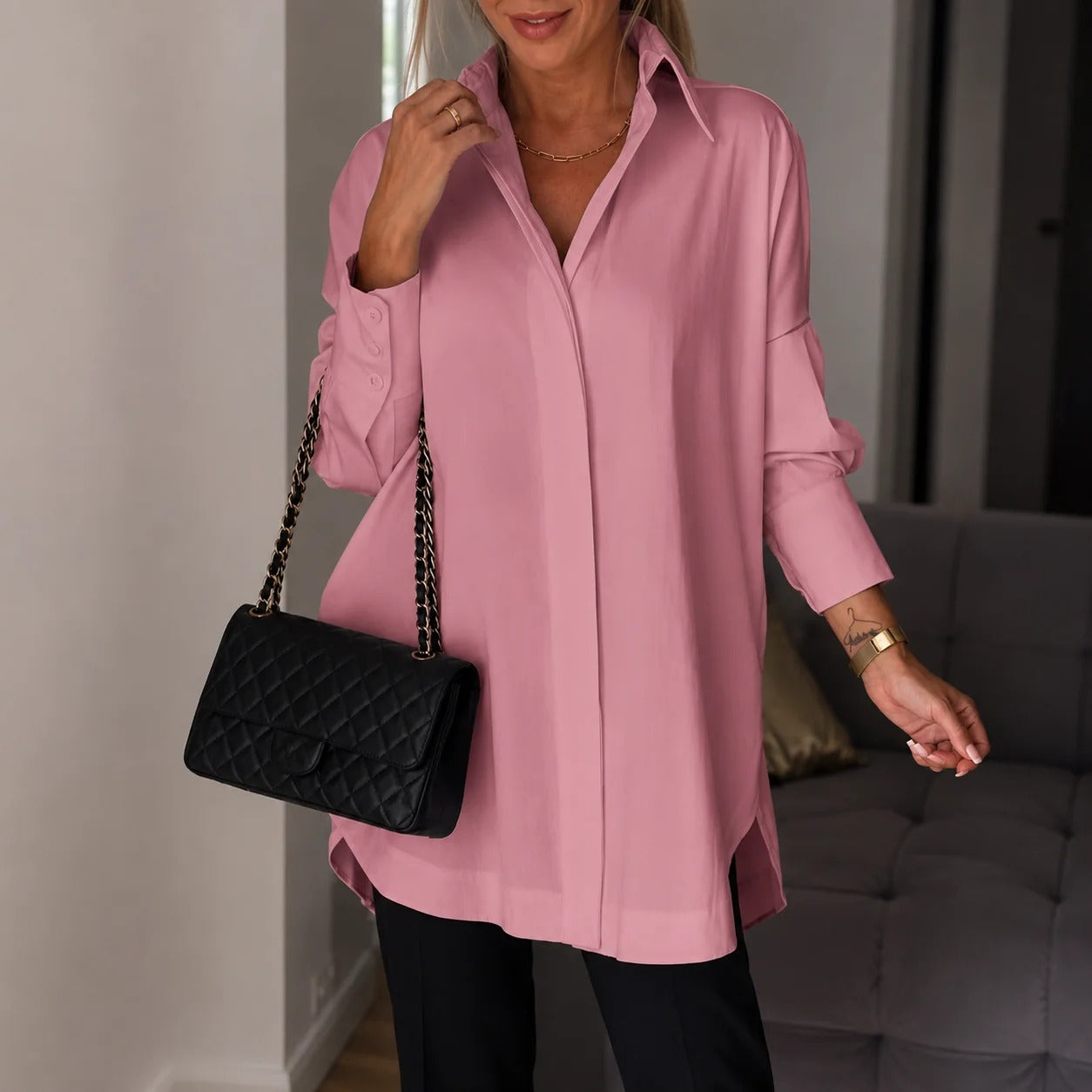 Lauren - Blouse élégante à manches longues