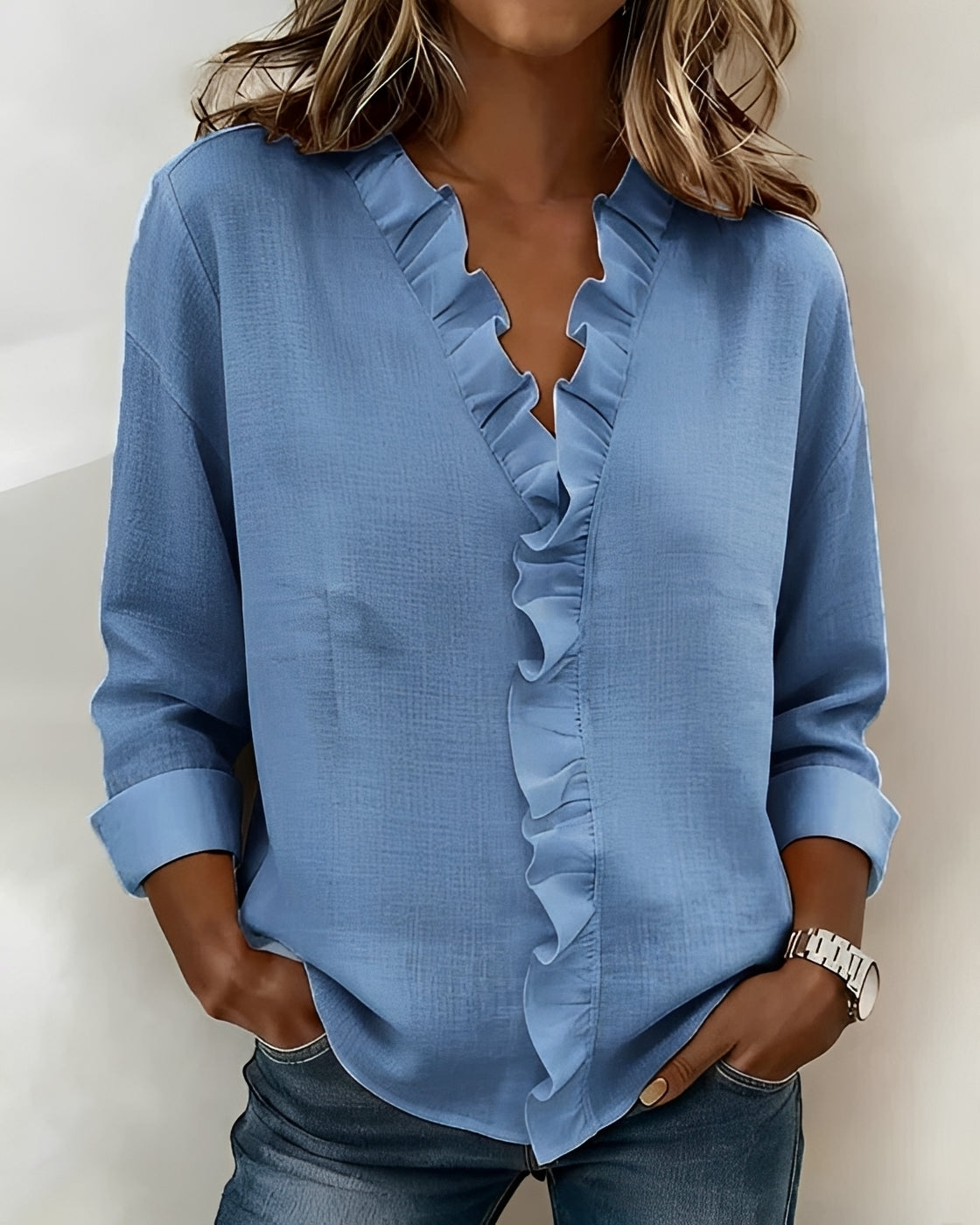Samia - Élégante chemise à manches longues