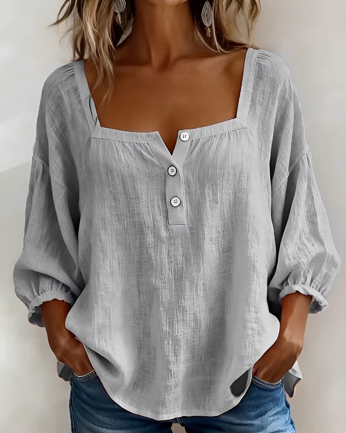Corey - Blouse Décontractée à Manches Longues