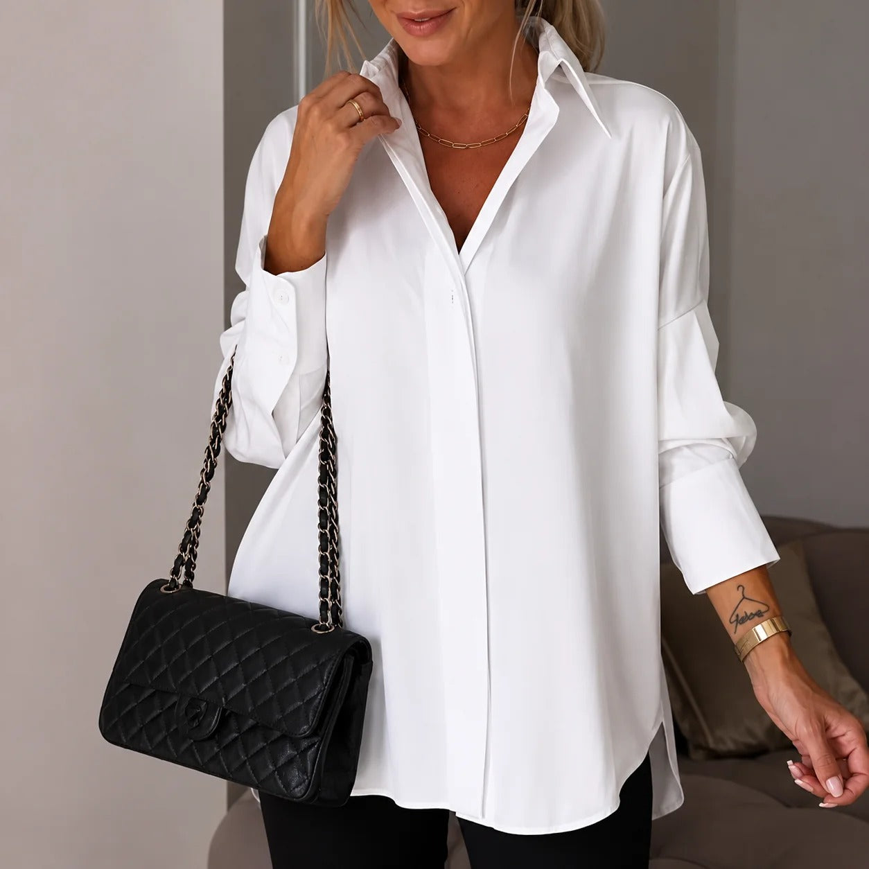 Lauren - Blouse élégante à manches longues