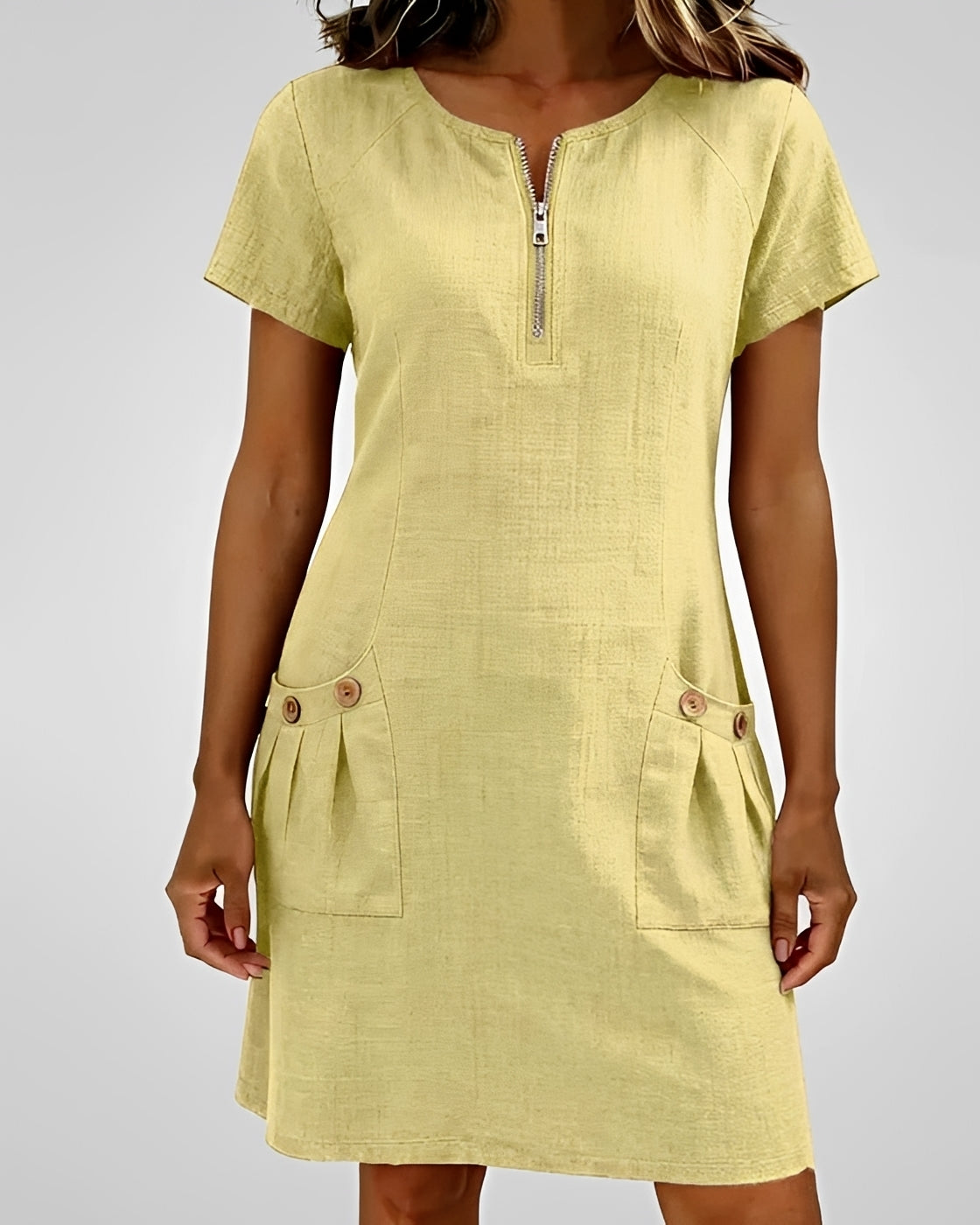 Emelia - Robe Chic avec Fermeture Éclair