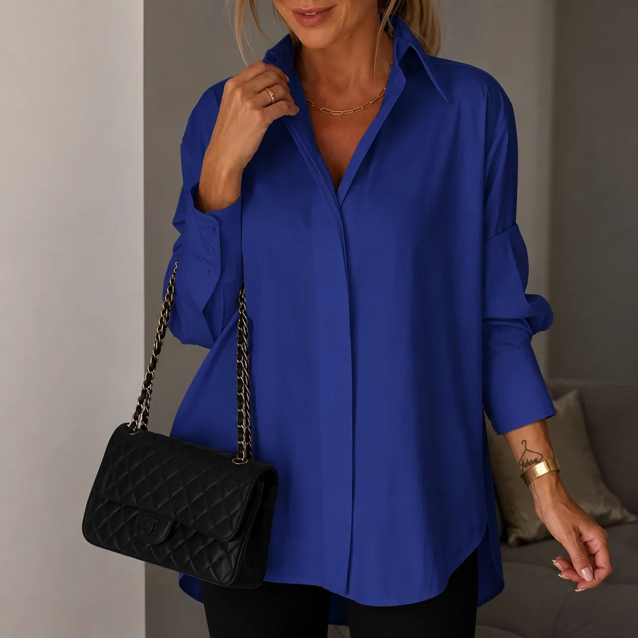 Lauren - Blouse élégante à manches longues