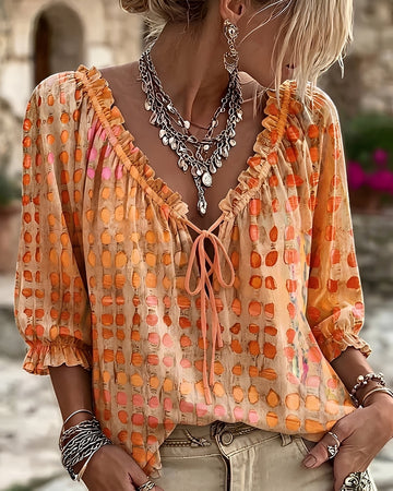 Candice - Chemisier Chic à Pois