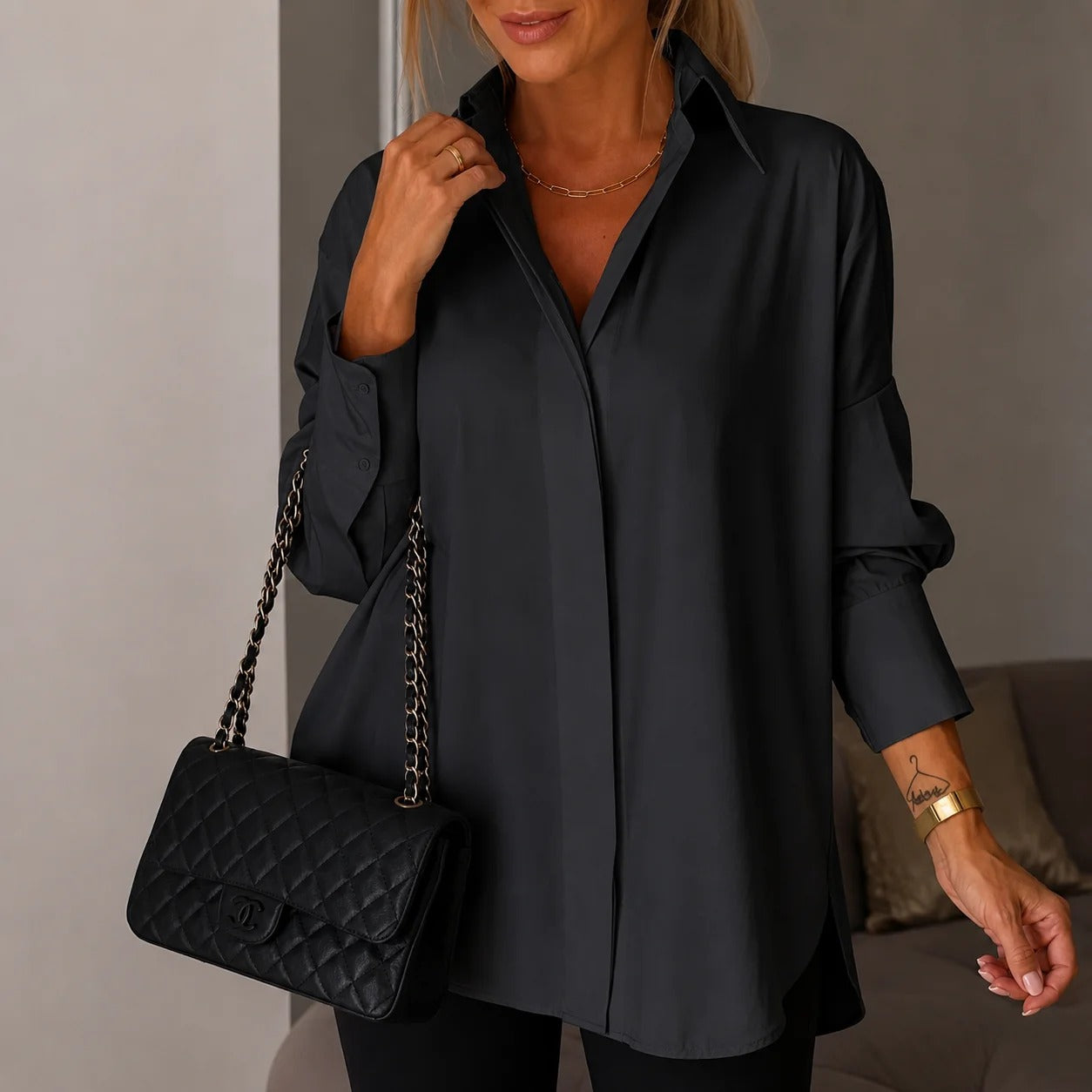 Lauren - Blouse élégante à manches longues