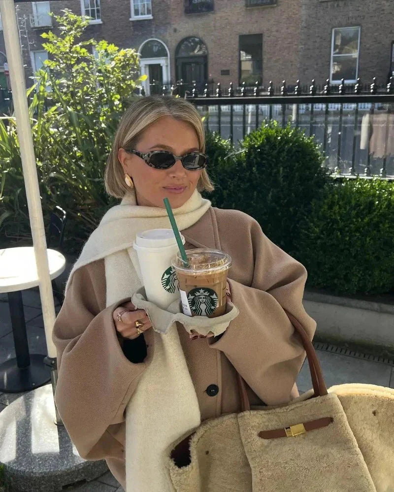 Jessy – Manteau beige de mi-saison pour femmes