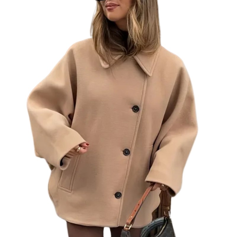 Jessy – Manteau beige de mi-saison pour femmes