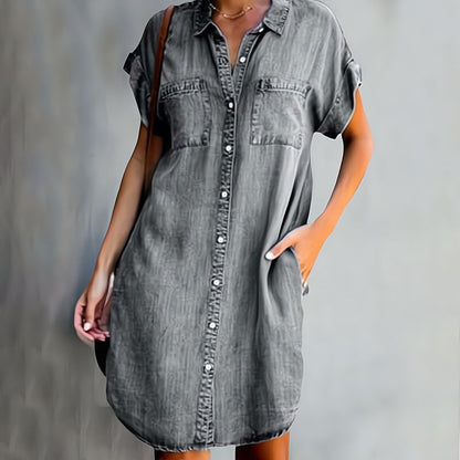 Daphné – Robe en Denim Chic