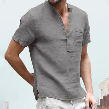 Korbin - Chemise Légère à Manches Courtes pour Homme