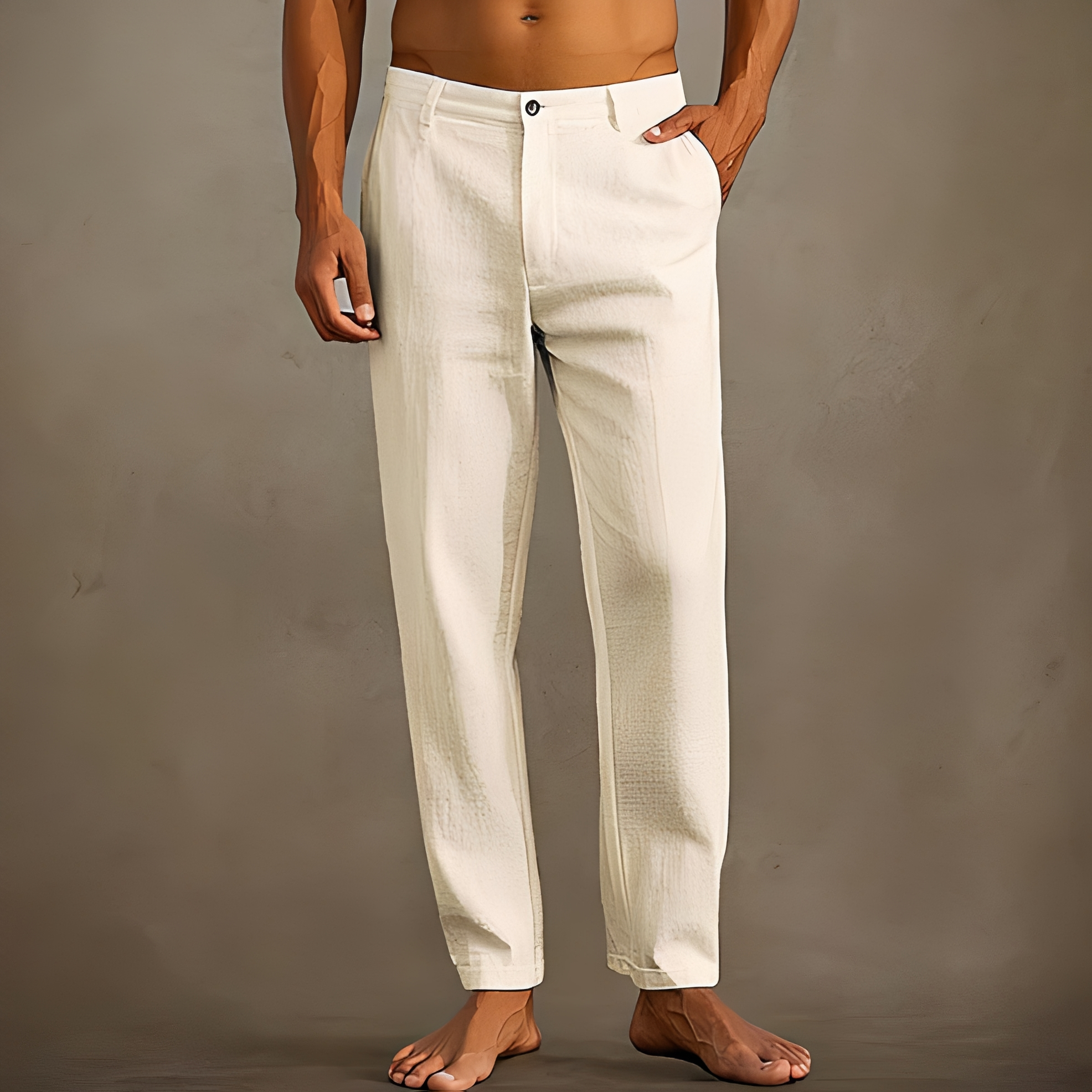 Anjay - Pantalon d'été ample pour homme
