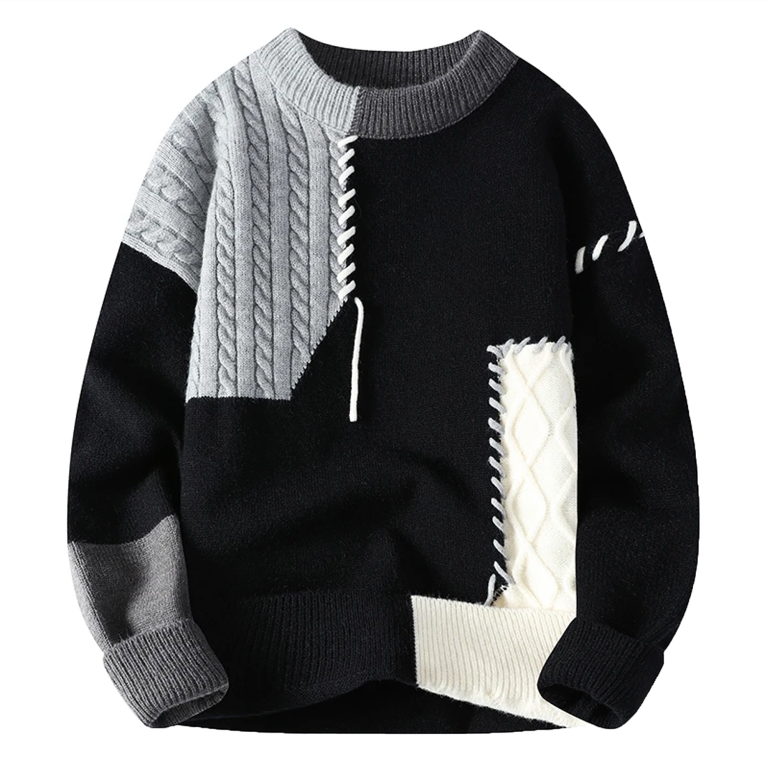 Timo – Pull patchwork confortable pour hommes