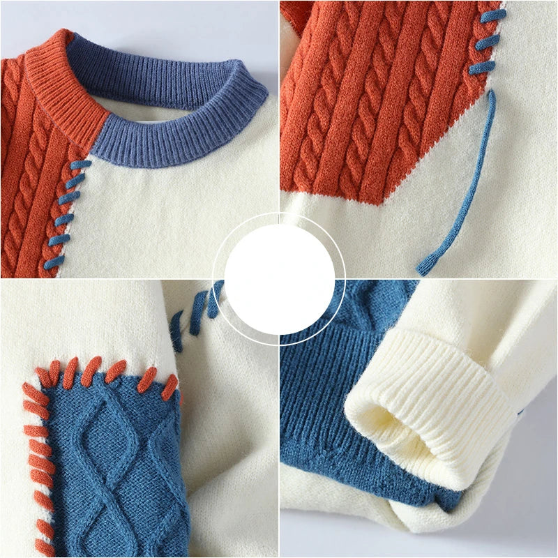 Timo – Pull patchwork confortable pour hommes