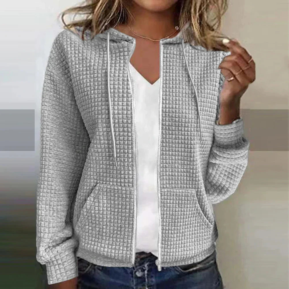 Kristel – Gilet élégant à texture waffle