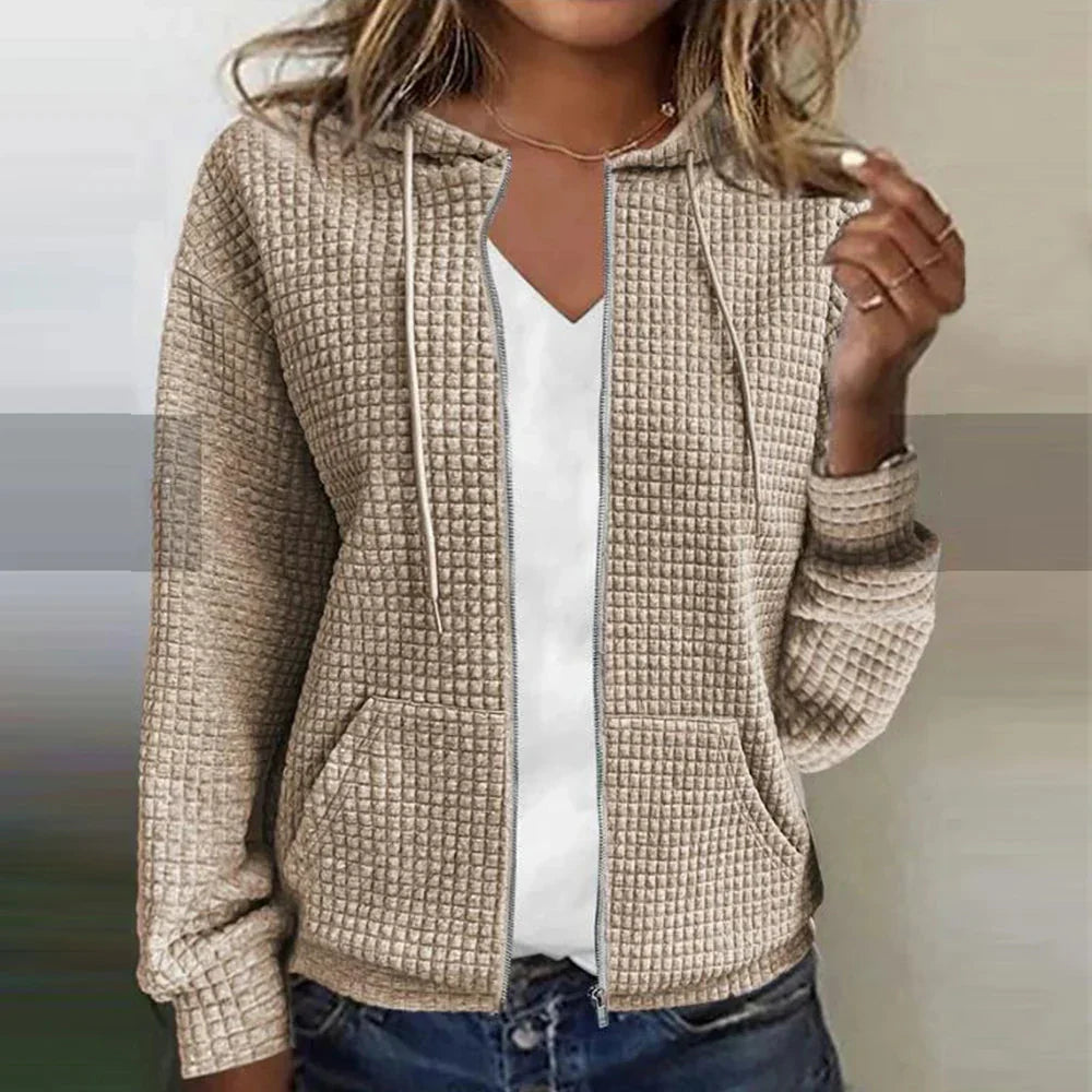 Kristel – Gilet élégant à texture waffle