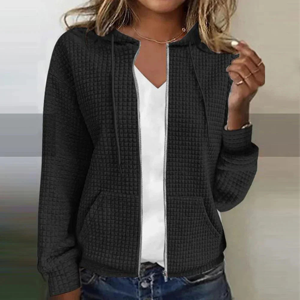 Kristel – Gilet élégant à texture waffle