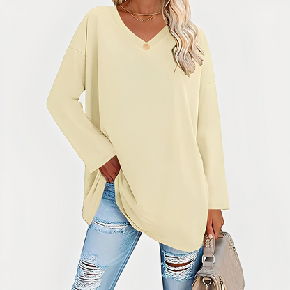 Laëtitia - Elegant loose long-sleeved blouse for women