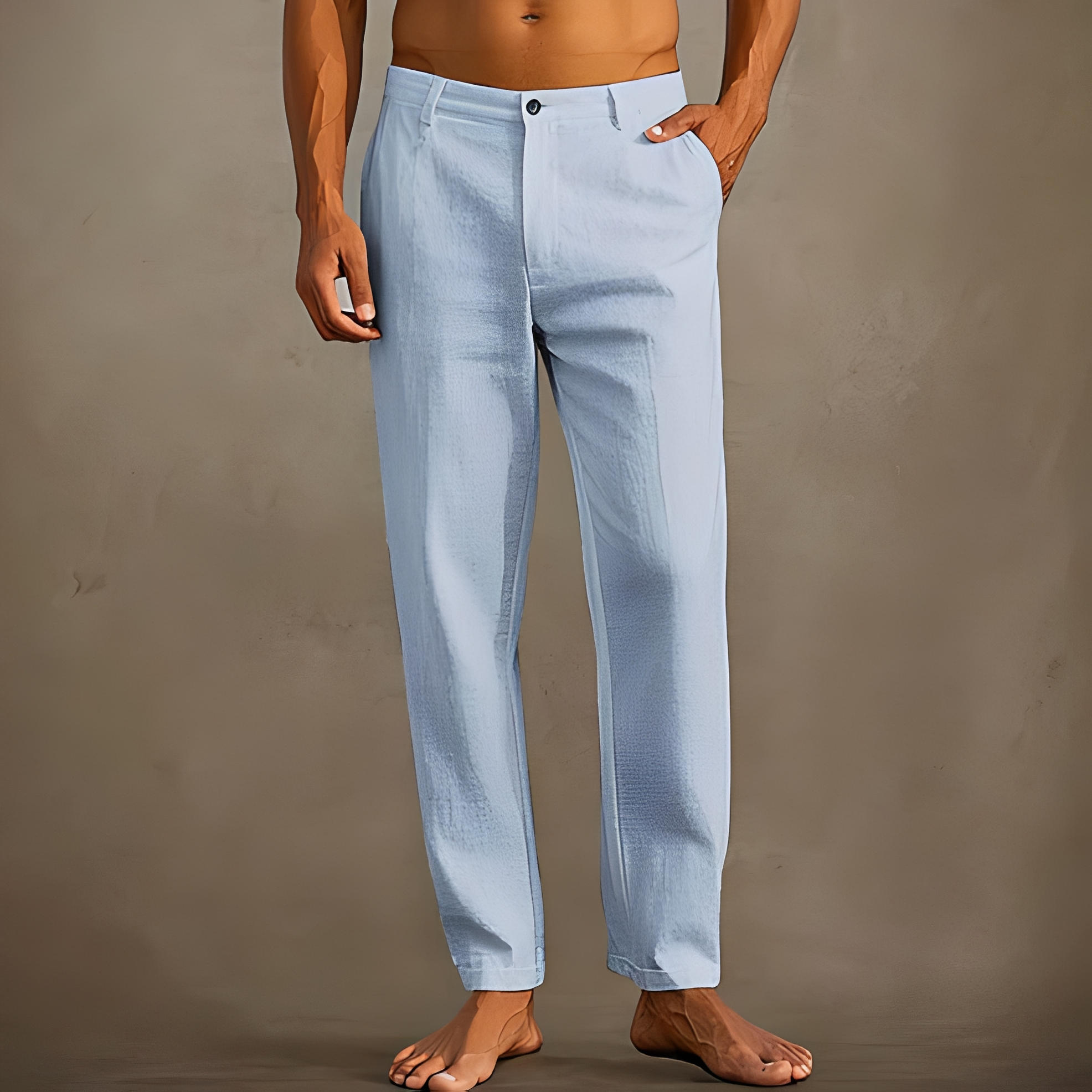 Anjay - Pantalon d'été ample pour homme