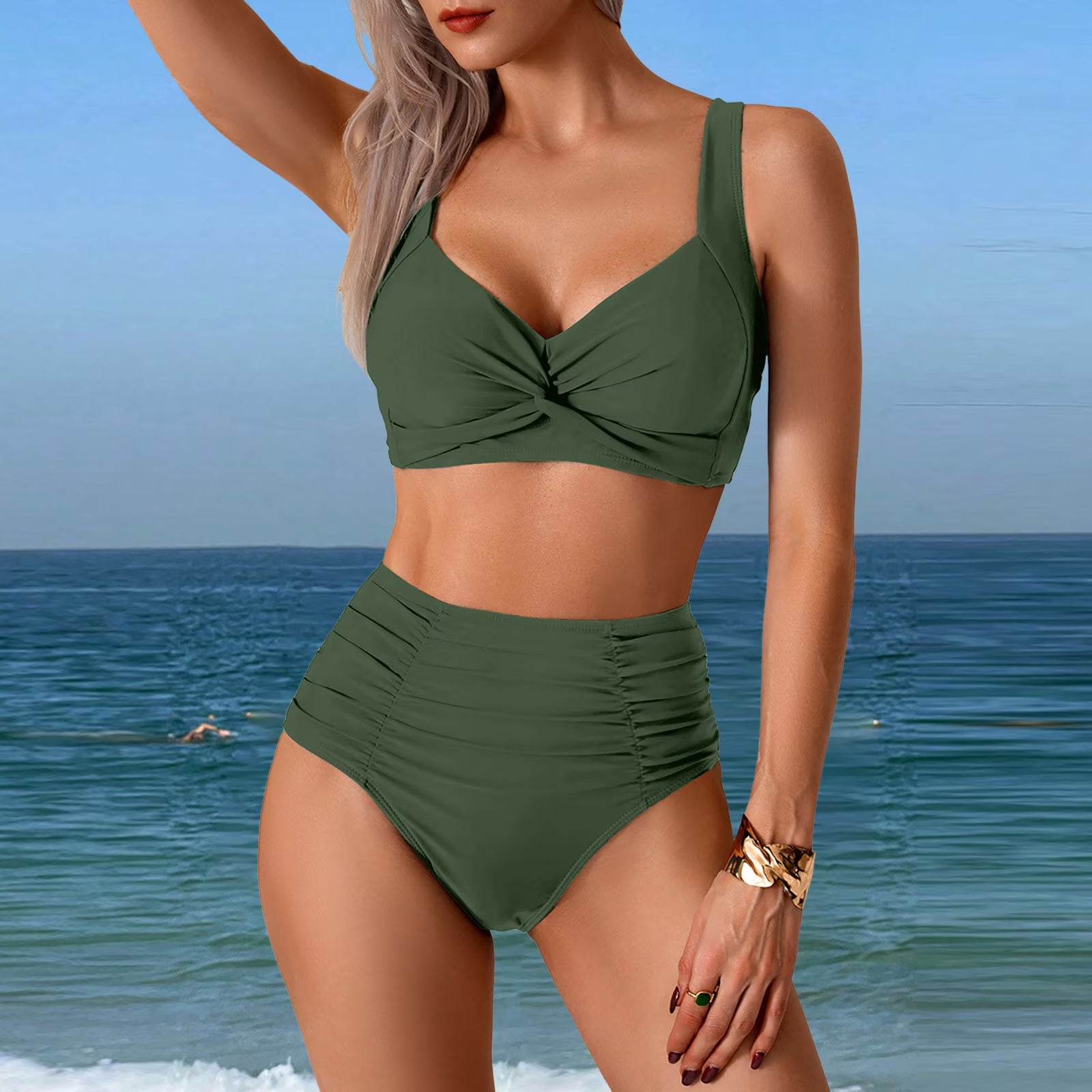 Anjie - Maillots de bain chic à taille haute pour femmes