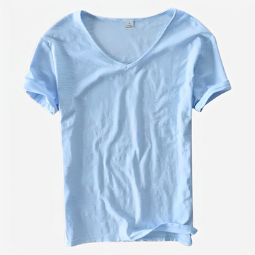 Jayson - T-shirt d'été ample à col en V pour homme