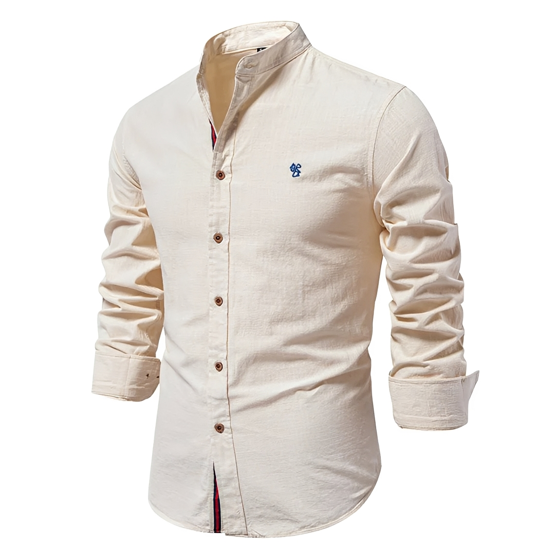 Koven - Chemise classique à manches longues pour homme