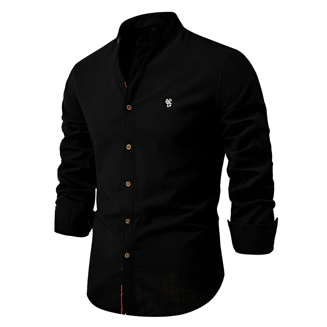 Koven - Chemise classique à manches longues pour homme