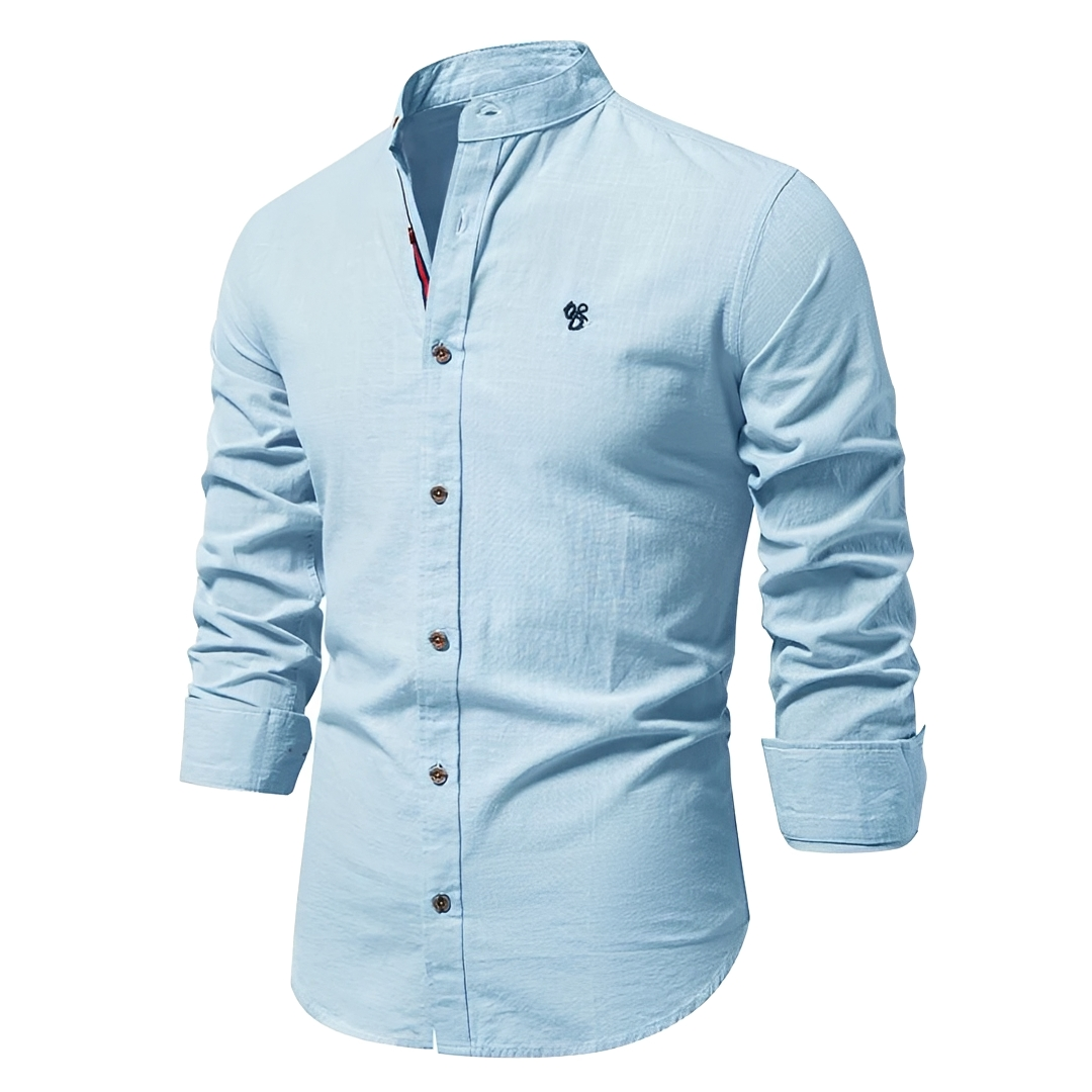 Koven - Chemise classique à manches longues pour homme