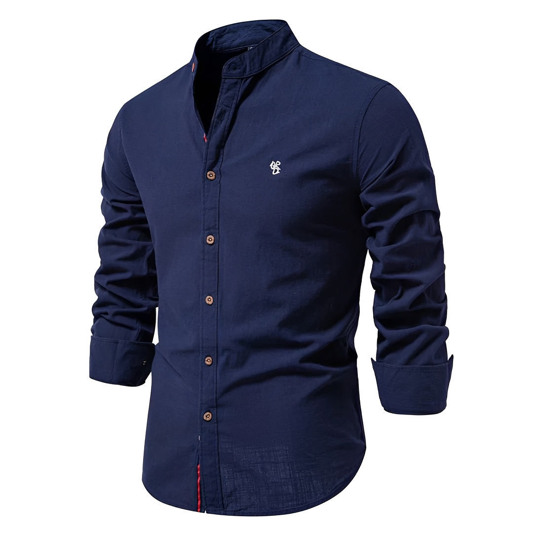 Koven - Chemise classique à manches longues pour homme