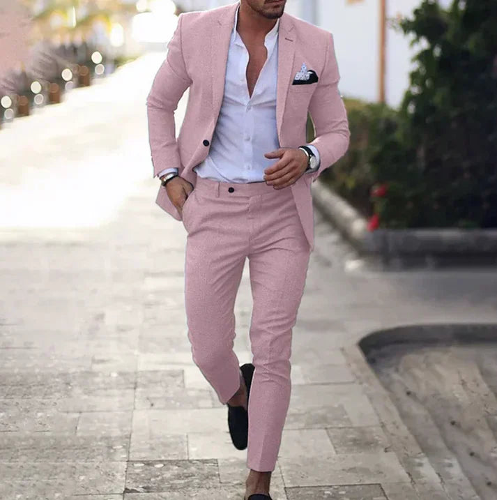 Mikael - Ensemble avec Blazer et Pantalon Polyvalent pour un Style Actuel