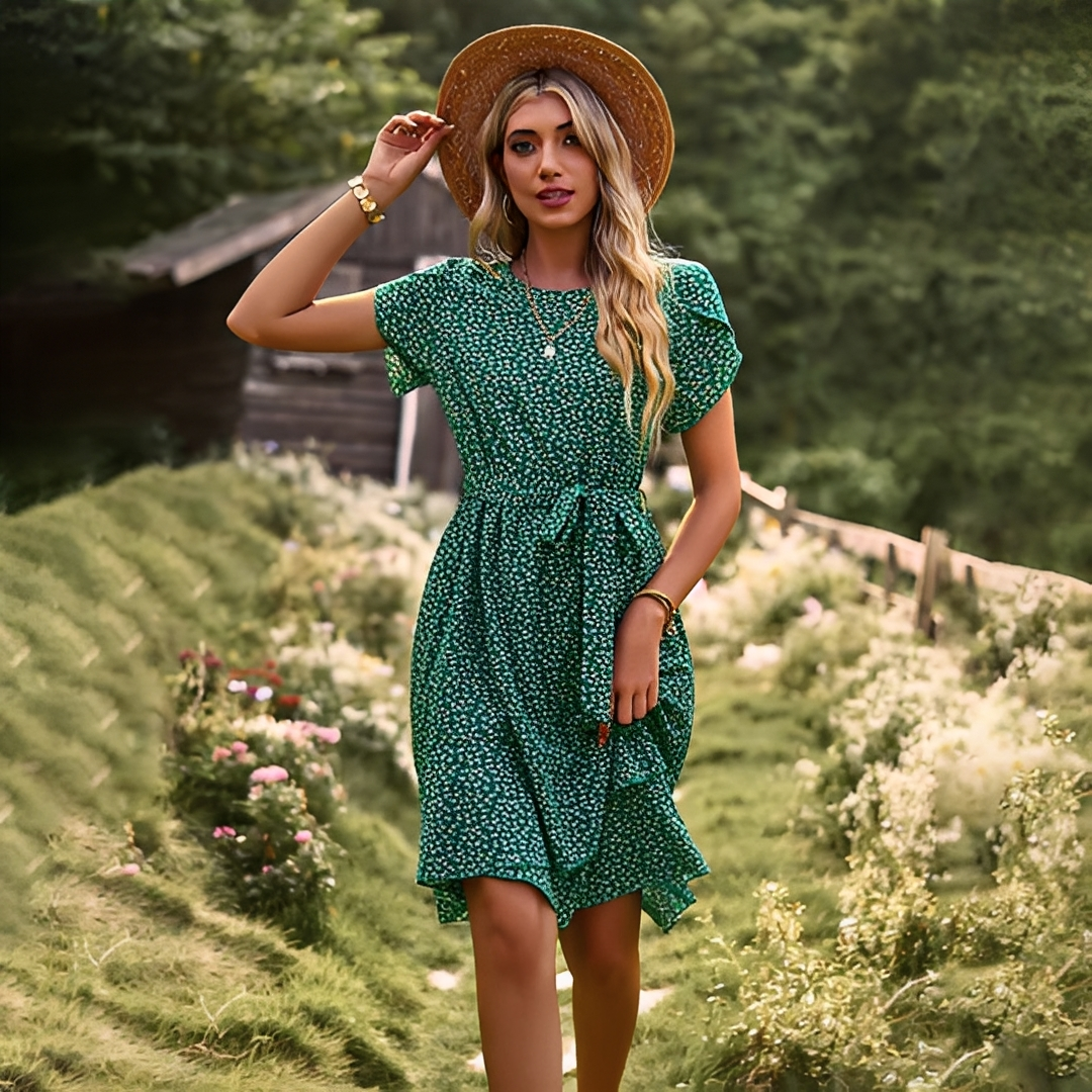 Aurellia - Robe fleurie confortable pour femmes