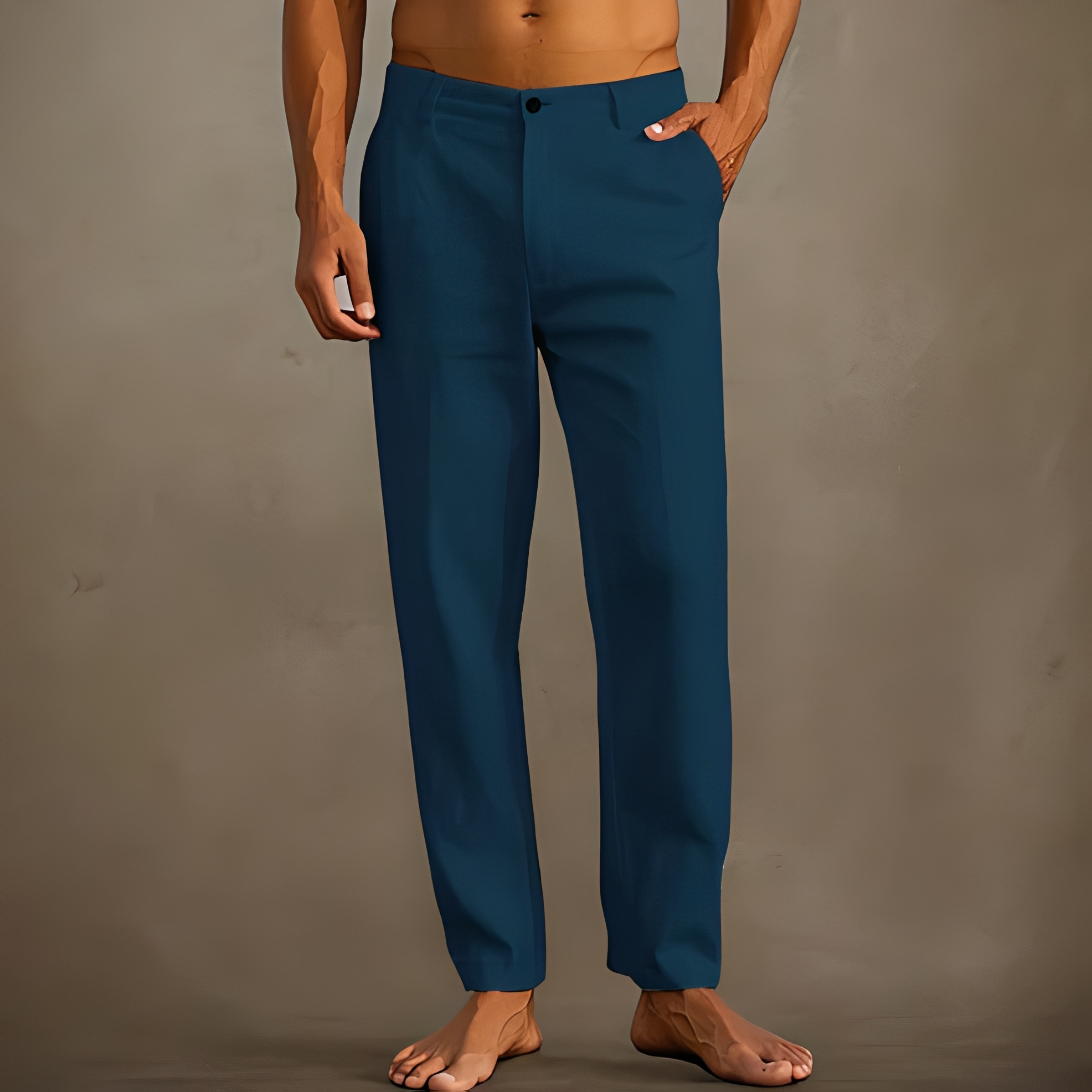 Anjay - Pantalon d'été ample pour homme