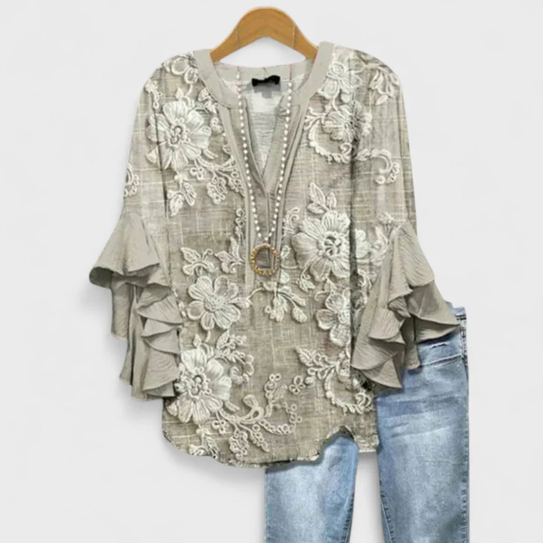 Kay- Blouse élégante pour femmes avec motif floral