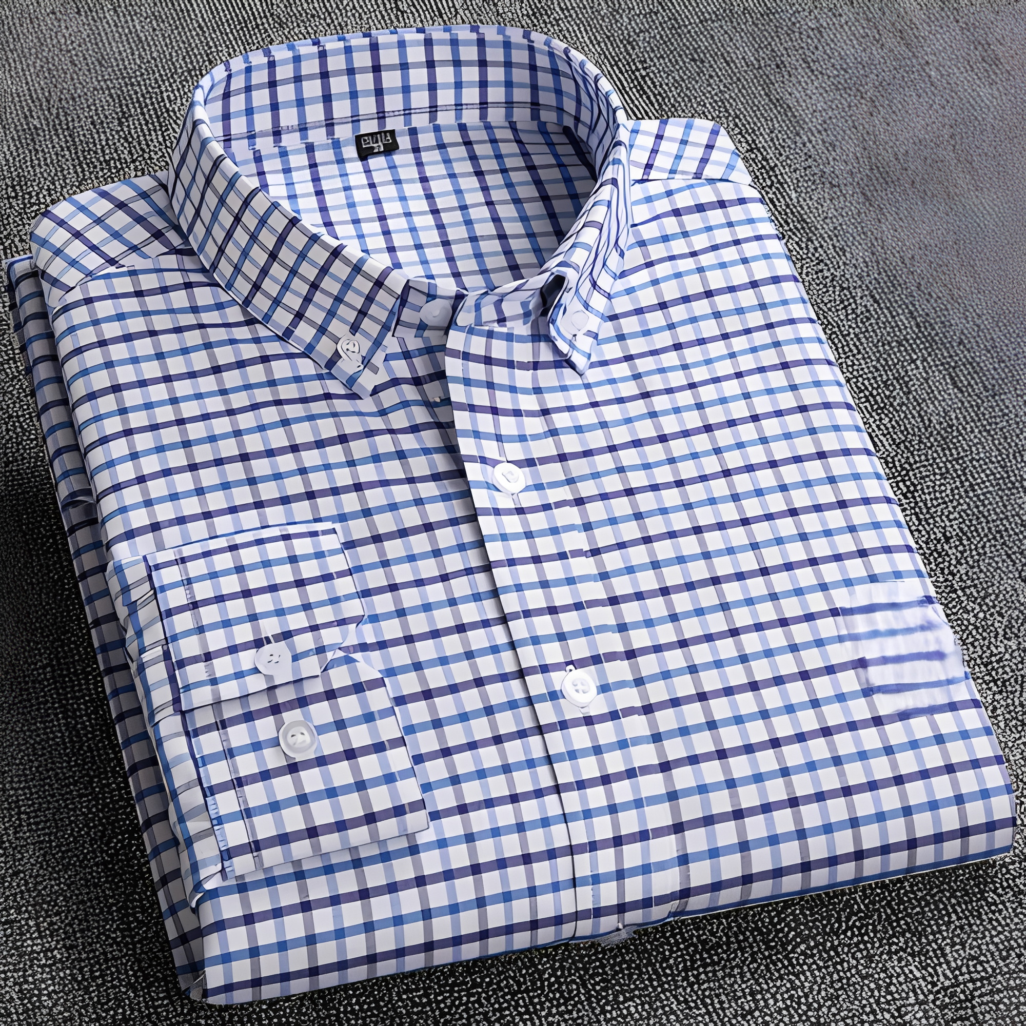 Jezriel - Chemise à carreaux tendance à manches longues pour homme