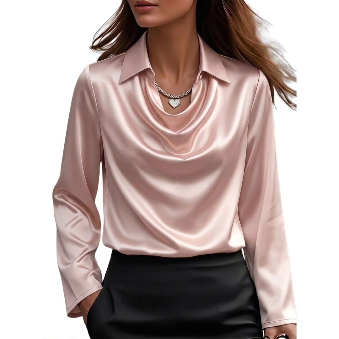 Dionne - Chemise satinée élégante pour femmes à manches longues