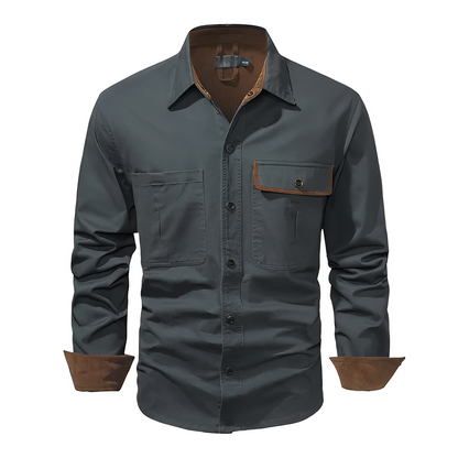 Elly - Dickes und bequemes Langarm-Poloshirt für Herren