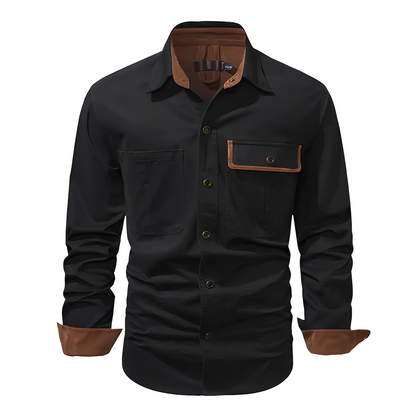 Elly - Dickes und bequemes Langarm-Poloshirt für Herren