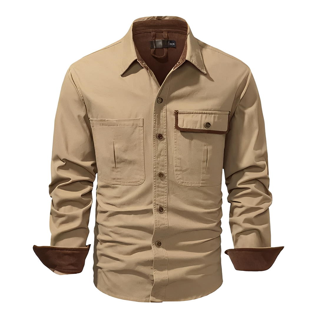 Elly - Dickes und bequemes Langarm-Poloshirt für Herren